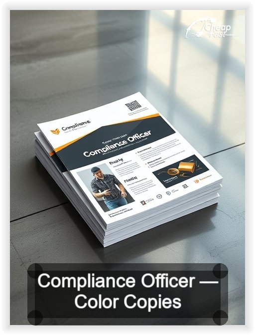 Compliance Officer business card design sample