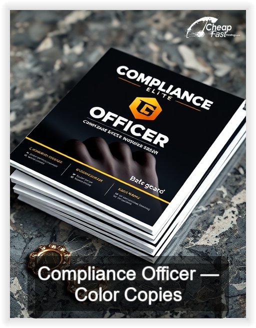 Compliance Officer business card design sample