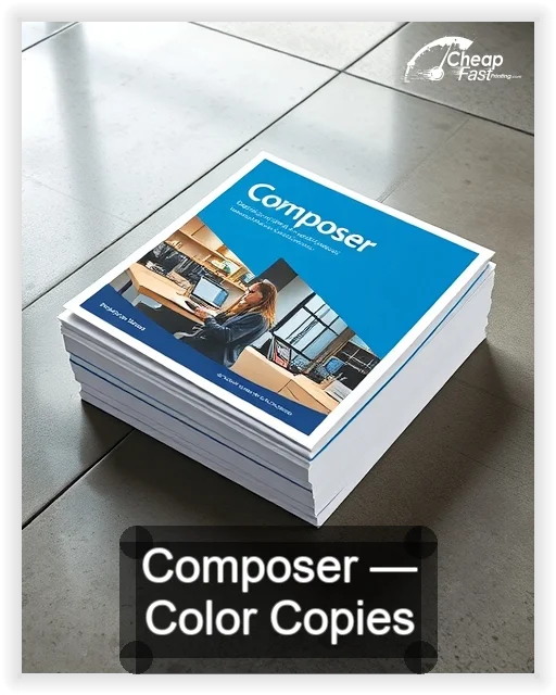 Composer business card design sample