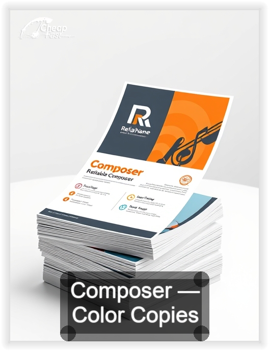 Composer business card design sample