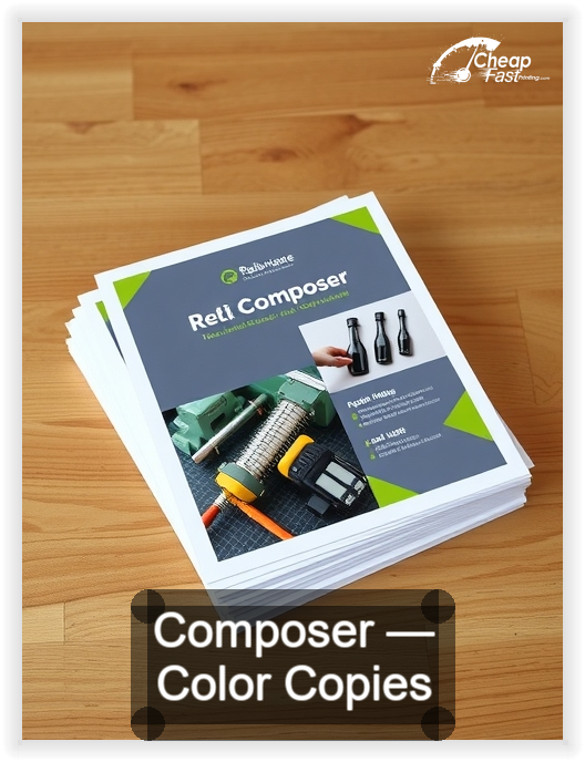 Composer business card design sample
