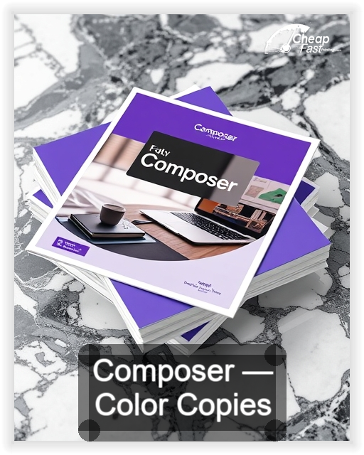 Composer business card design sample