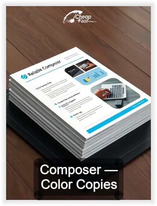 Composer business card design sample