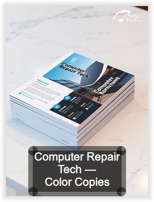 Computer Repair Tech business card design sample