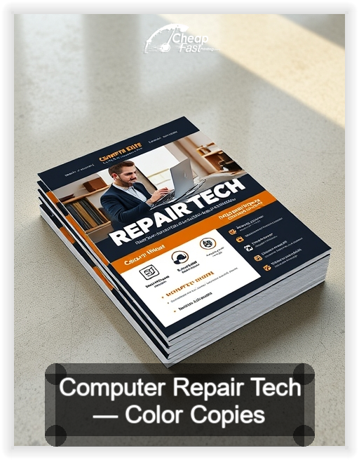 Computer Repair Tech business card design sample