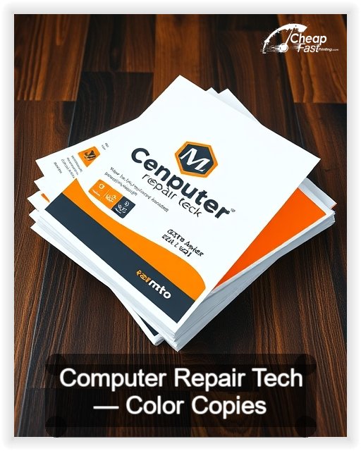 Computer Repair Tech business card design sample