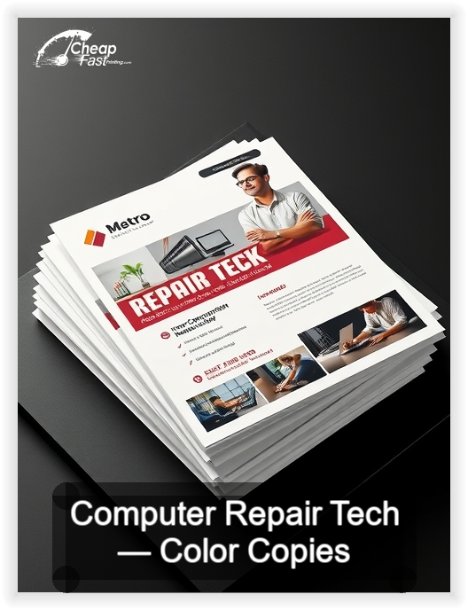 Computer Repair Tech business card design sample