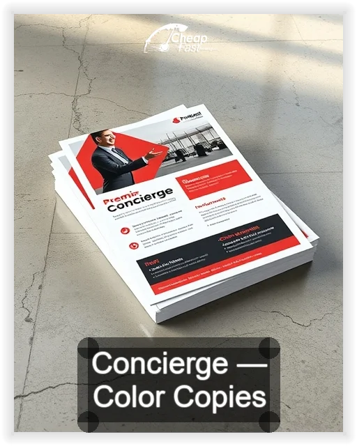 Concierge business card design sample