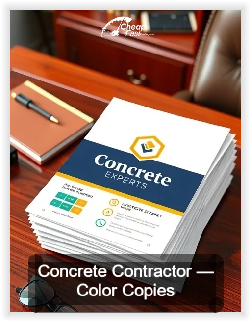 Concrete Contractor business card design sample