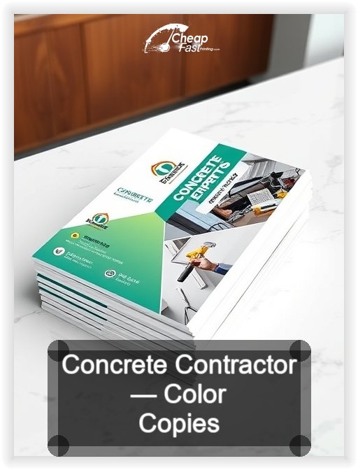 Concrete Contractor business card design sample