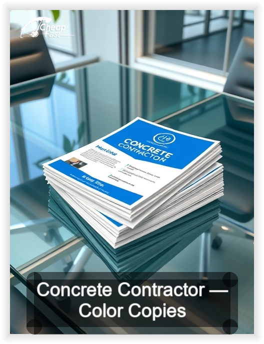 Concrete Contractor business card design sample