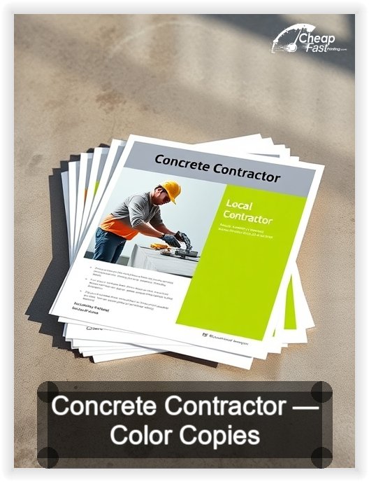 Concrete Contractor business card design sample
