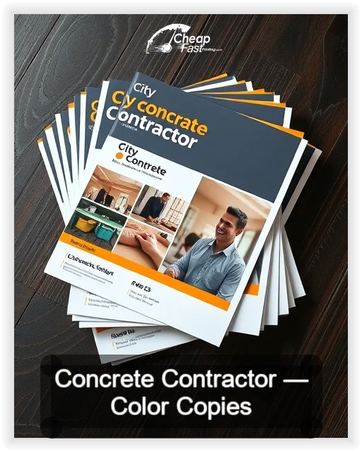 Concrete Contractor business card design sample