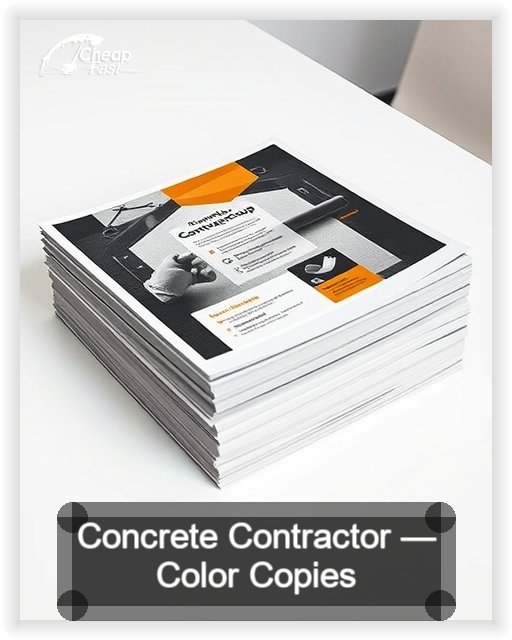 Concrete Contractor business card design sample