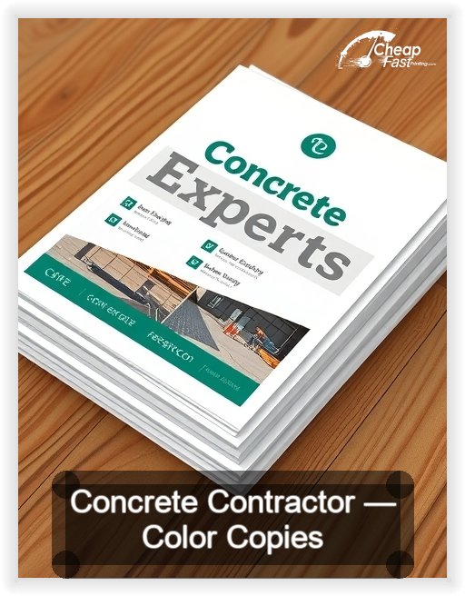 Concrete Contractor business card design sample