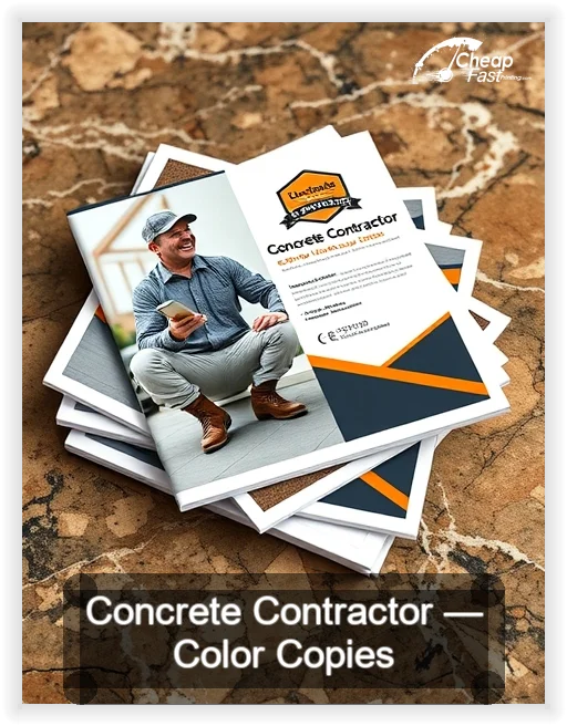 Concrete Contractor business card design sample