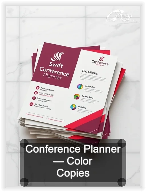 Conference Planner business card design sample
