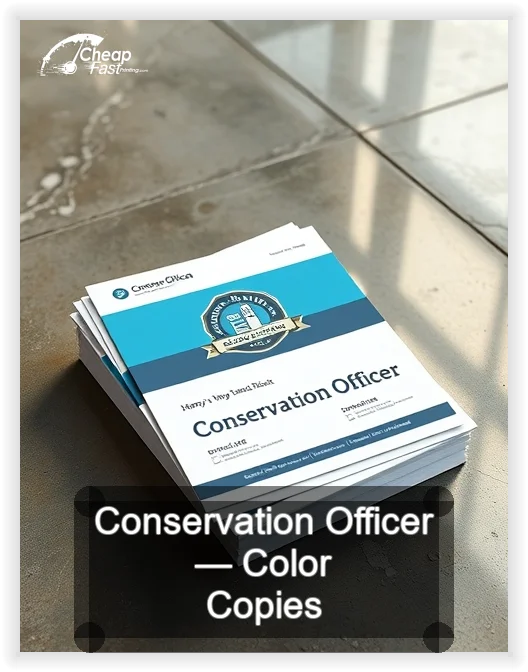 Conservation Officer business card design sample
