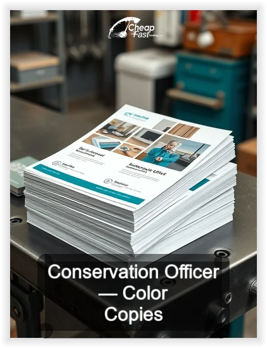 Conservation Officer business card design sample