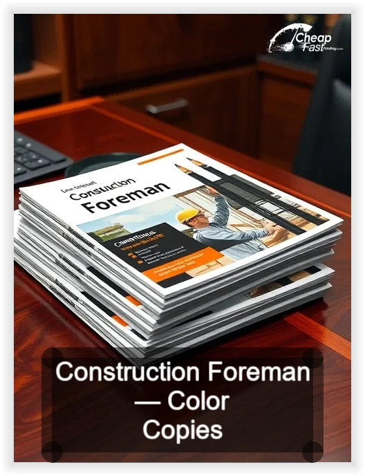 Construction Foreman business card design sample
