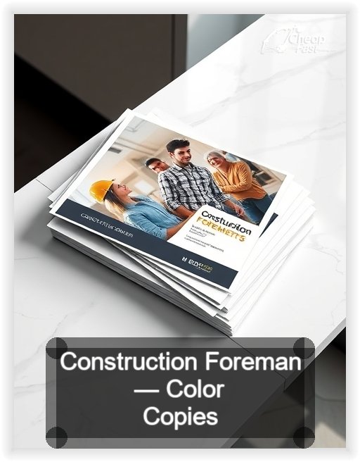 Construction Foreman business card design sample