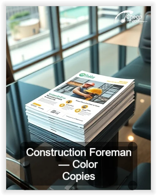 Construction Foreman business card design sample