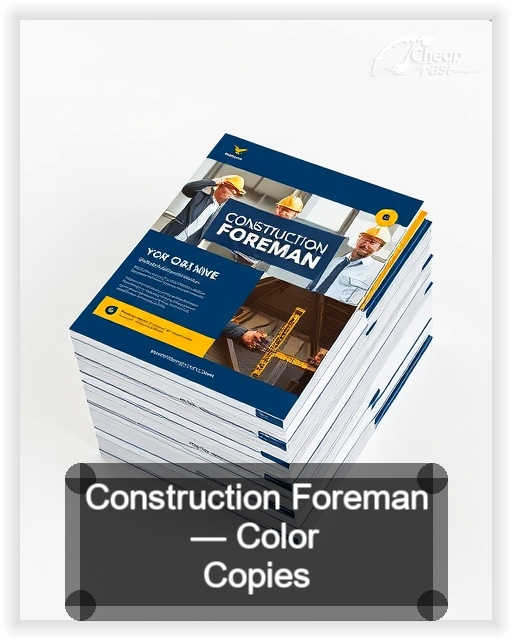 Construction Foreman business card design sample