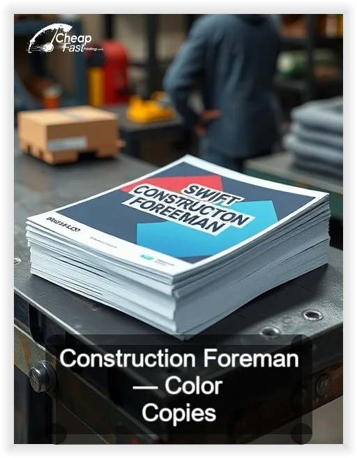 Construction Foreman business card design sample