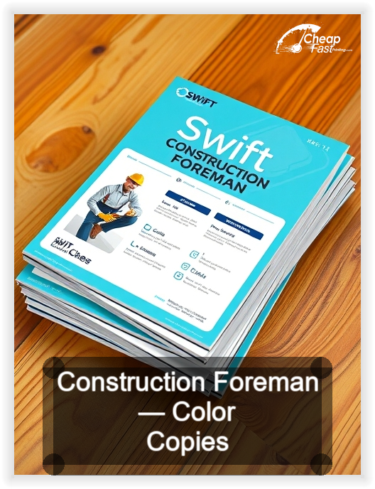 Construction Foreman business card design sample
