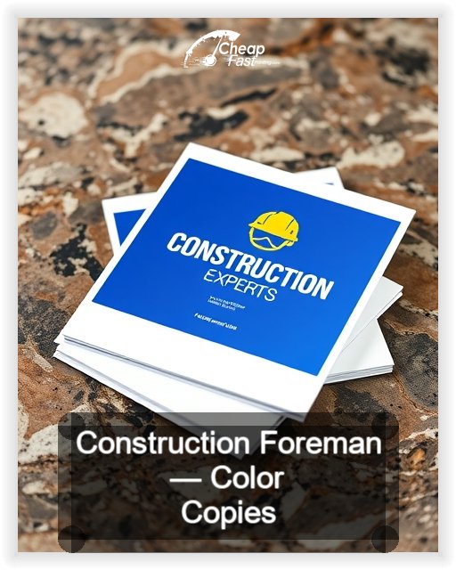 Construction Foreman business card design sample