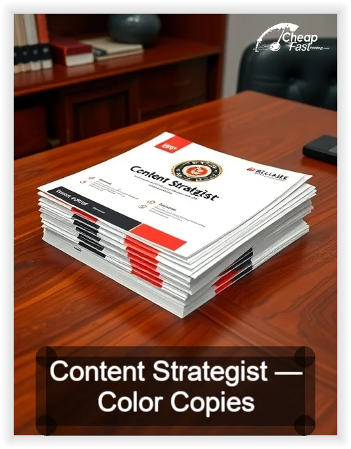 Content Strategist business card design sample