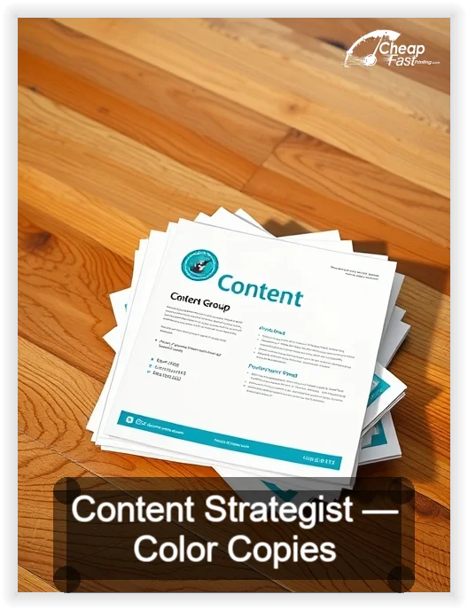 Content Strategist business card design sample