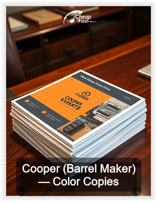 Cooper Barrel Maker business card design sample