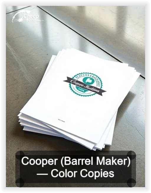 Cooper Barrel Maker business card design sample