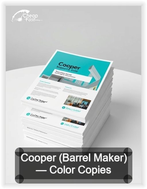 Cooper Barrel Maker business card design sample