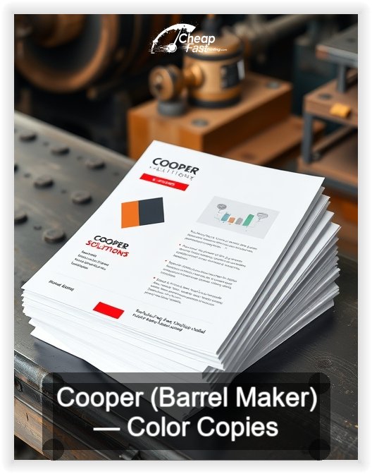 Cooper Barrel Maker business card design sample