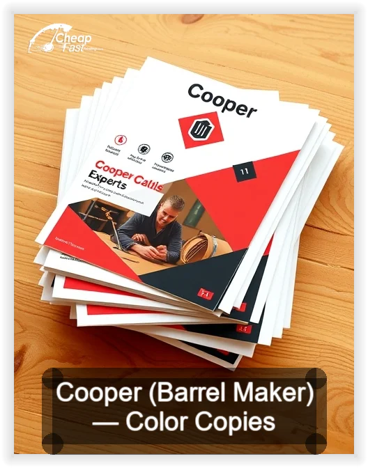 Cooper Barrel Maker business card design sample