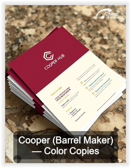 Cooper Barrel Maker business card design sample