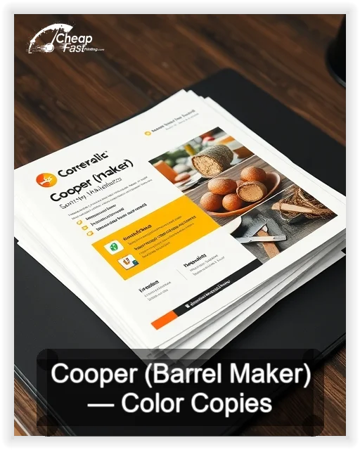 Cooper Barrel Maker business card design sample