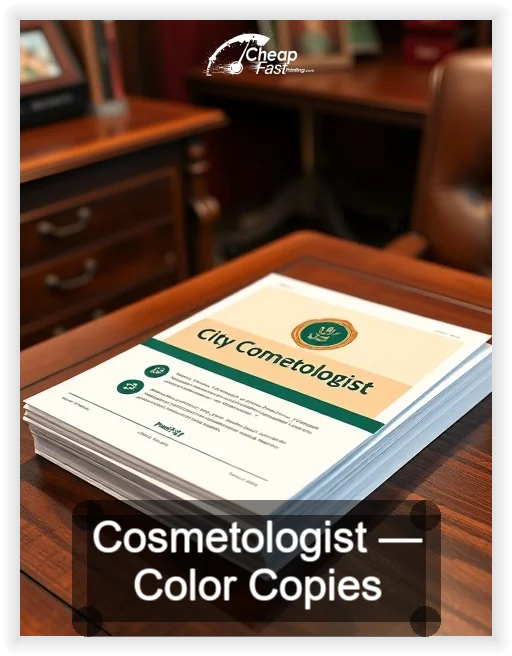 Cosmetologist business card design sample