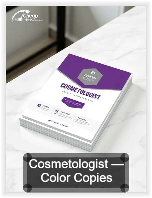 Cosmetologist business card design sample