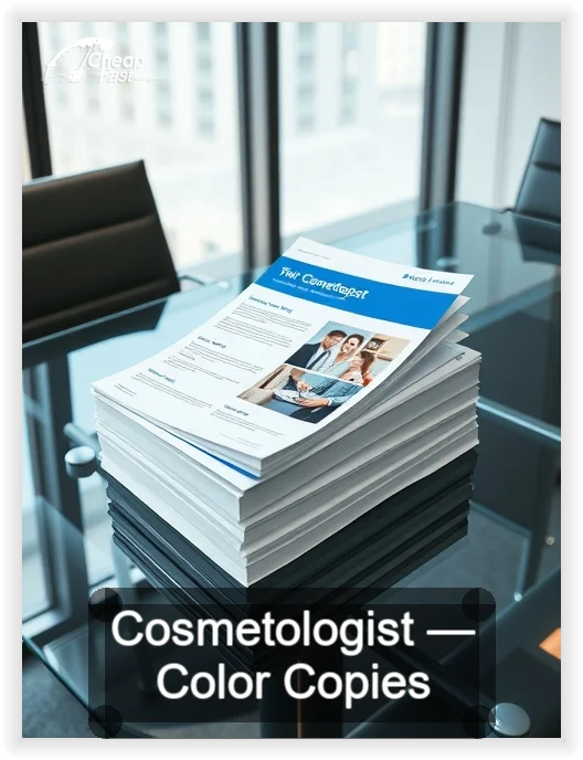 Cosmetologist business card design sample