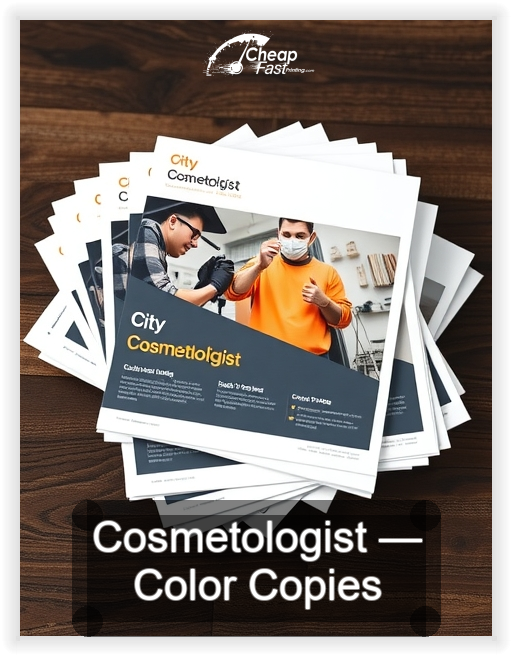 Cosmetologist business card design sample