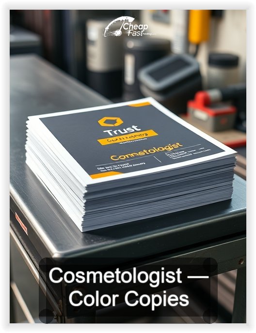 Cosmetologist business card design sample