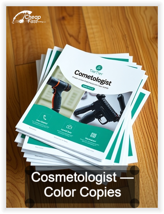 Cosmetologist business card design sample