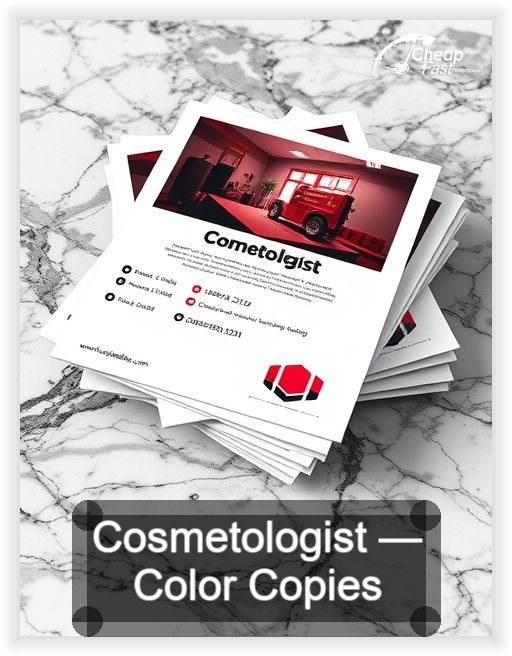 Cosmetologist business card design sample
