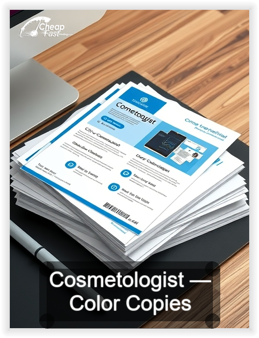 Cosmetologist business card design sample