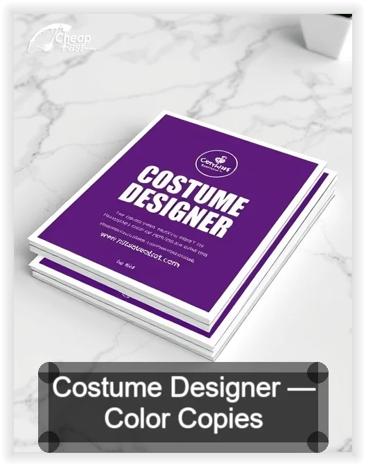 Costume Designer business card design sample