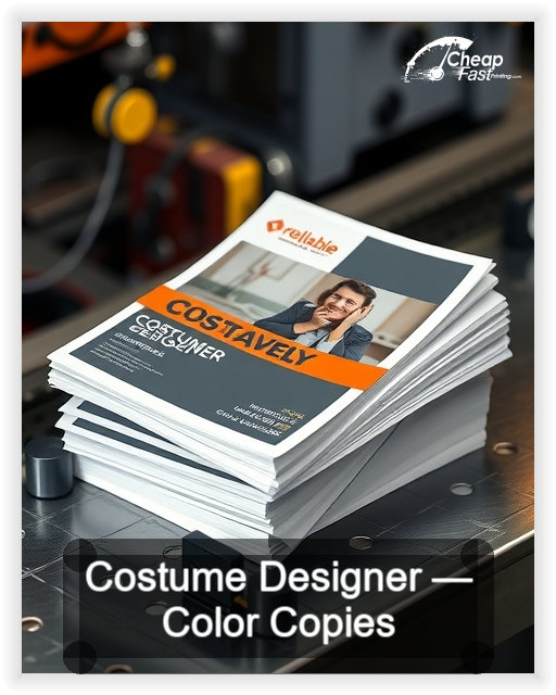 Costume Designer business card design sample