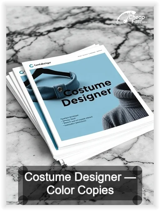 Costume Designer business card design sample